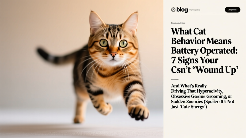 What Cat Behavior Means Battery Operated: 7 Signs Your Cat Isn’t ‘Wound Up’ — And What’s Really Driving That Hyperactivity, Obsessive Grooming, or Sudden Zoomies (Spoiler: It’s Not Just ‘Cute Energy’)