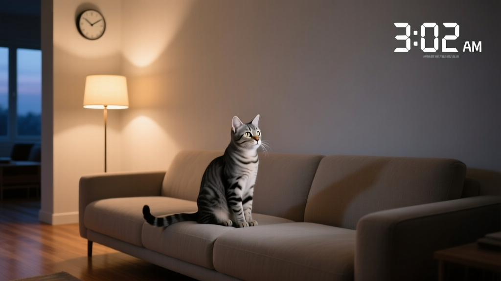 Why Your Cat Suddenly Zooms at 3 AM, Hides When Guests Arrive, or Stares Blankly at Walls: A Real-World Guide to Decoding When Cats Behavior at Home — With Vet-Backed Timing Patterns, Stress Triggers, and What Each Action *Actually* Means