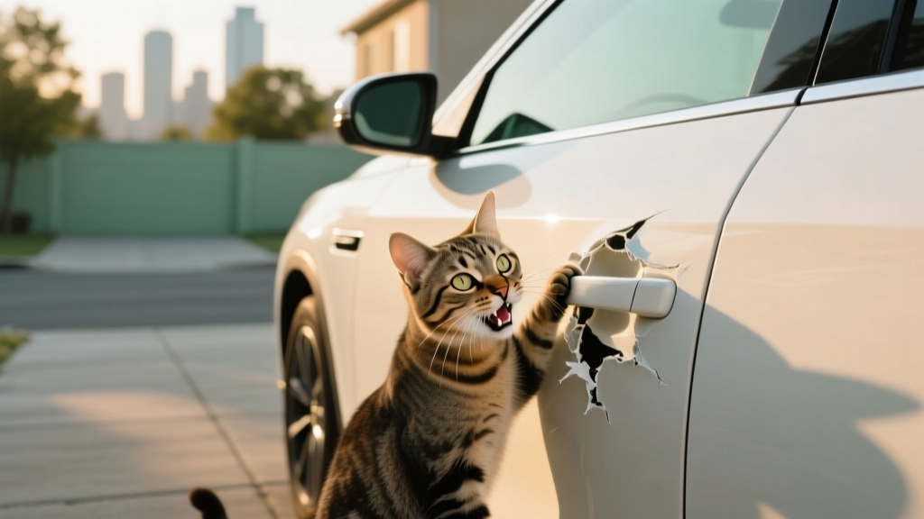 Who Owns Kitt the Car Chewy? The Real Story Behind the Viral Cat — And Why Your Cat Might Be Chewing Your Car Too (It’s Not Just Play)