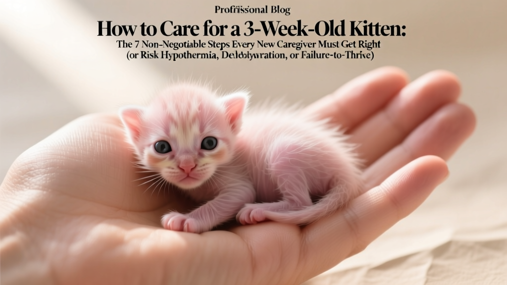 How to Care for a 3 Week Old Kitten: The 7 Non-Negotiable Steps Every New Caregiver Must Get Right (or Risk Hypothermia, Dehydration, or Failure-to-Thrive)