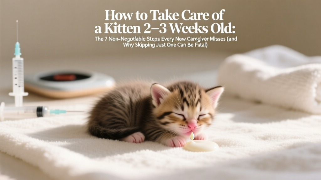 How to Take Care of a Kitten 2–3 Weeks Old: The 7 Non-Negotiable Steps Every New Caregiver Misses (and Why Skipping Just One Can Be Fatal)