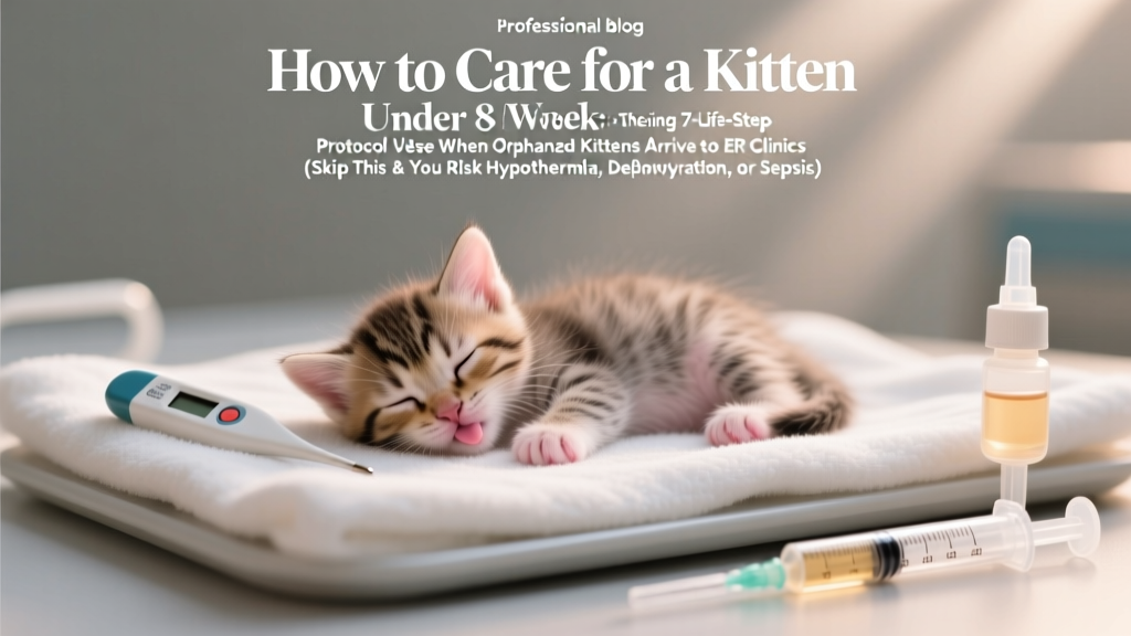 How to Care for a Kitten Under 8 Weeks: The Life-Saving 7-Step Protocol Vets Use When Orphaned Kittens Arrive at ER Clinics (Skip This & You Risk Hypothermia, Dehydration, or Sepsis)