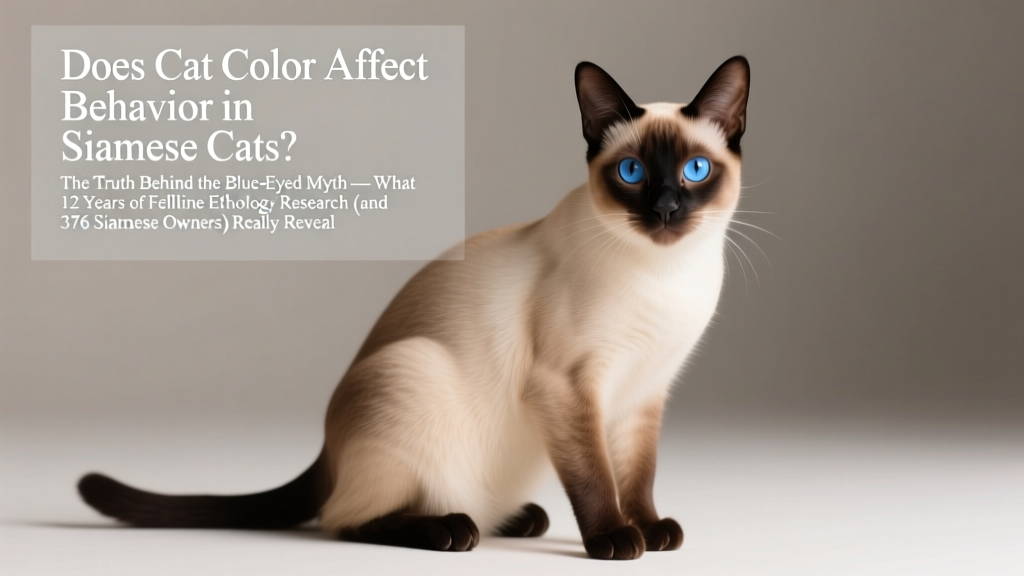 Does Cat Color Affect Behavior in Siamese Cats? The Truth Behind the Blue-Eyed Myth — What 12 Years of Feline Ethology Research (and 376 Siamese Owners) Really Reveal