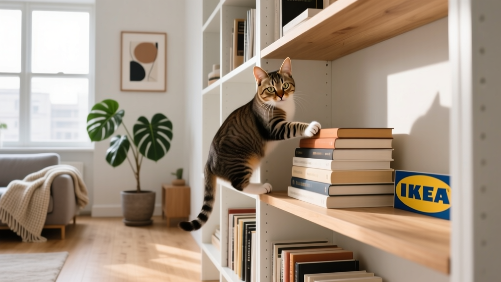 Why Your Cat Keeps Scaling IKEA Bookshelves & Knocking Things Off: The Real Social Behavior Behind Those 'Furniture Acrobatics' (Not Dominance—It’s Communication)