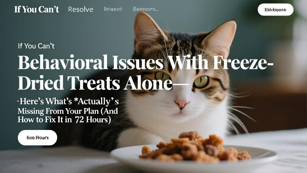 If You Can’t Resolve Cat Behavioral Issues With Freeze-Dried Treats Alone—Here’s What’s *Actually* Missing From Your Plan (And How to Fix It in 72 Hours)