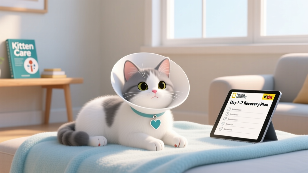 How to Take Care of a Kitten After Being Spayed: Your 7-Day Recovery Checklist (Vet-Approved Steps to Prevent Licking, Infection & Stress)