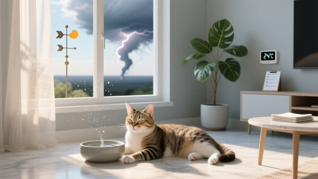 Can Weather Affect Cats Behavior Summer Care? 7 Surprising Ways Heat, Humidity & Storms Change Your Cat’s Mood, Sleep, and Stress Levels (Plus a Vet-Approved 5-Minute Daily Checklist)