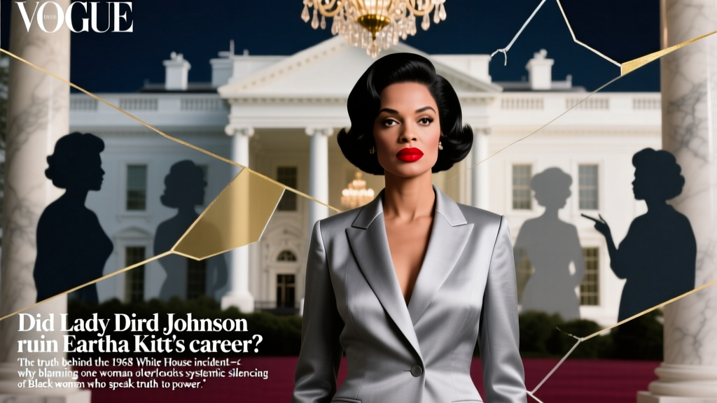 Did Lady Bird Johnson ruin Eartha Kitt's career? The truth behind the 1968 White House incident—and why blaming one woman overlooks systemic silencing of Black women who speak truth to power.