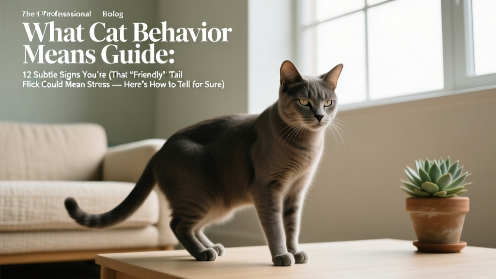 What Cat Behavior Means Guide: 12 Subtle Signs You’re Misreading (That ‘Friendly’ Tail Flick Could Mean Stress — Here’s How to Tell for Sure)