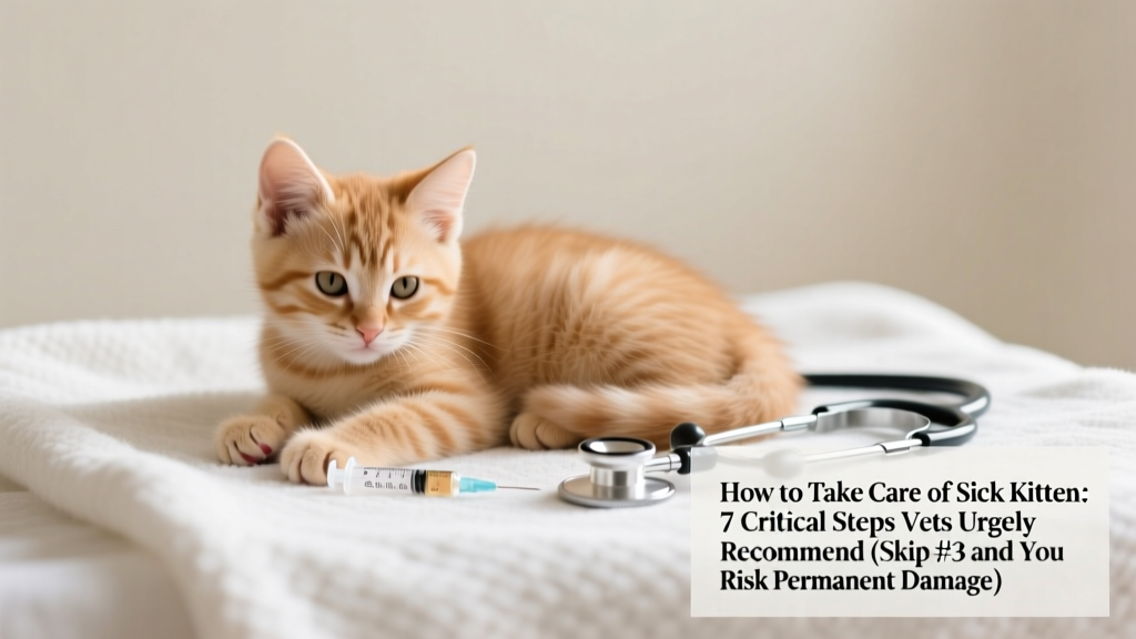 How to Take Care of Sick Kitten: 7 Critical Steps Vets Urgently Recommend (Skip #3 and You Risk Permanent Damage)
