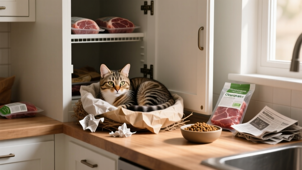 What Is Cat Nesting Behavior Raw Food? 7 Surprising Truths Veterinarians Won’t Tell You About How Raw Diets Trigger Instinctual Nesting — And Why Your Cat May Be Building Beds in the Pantry Right Now