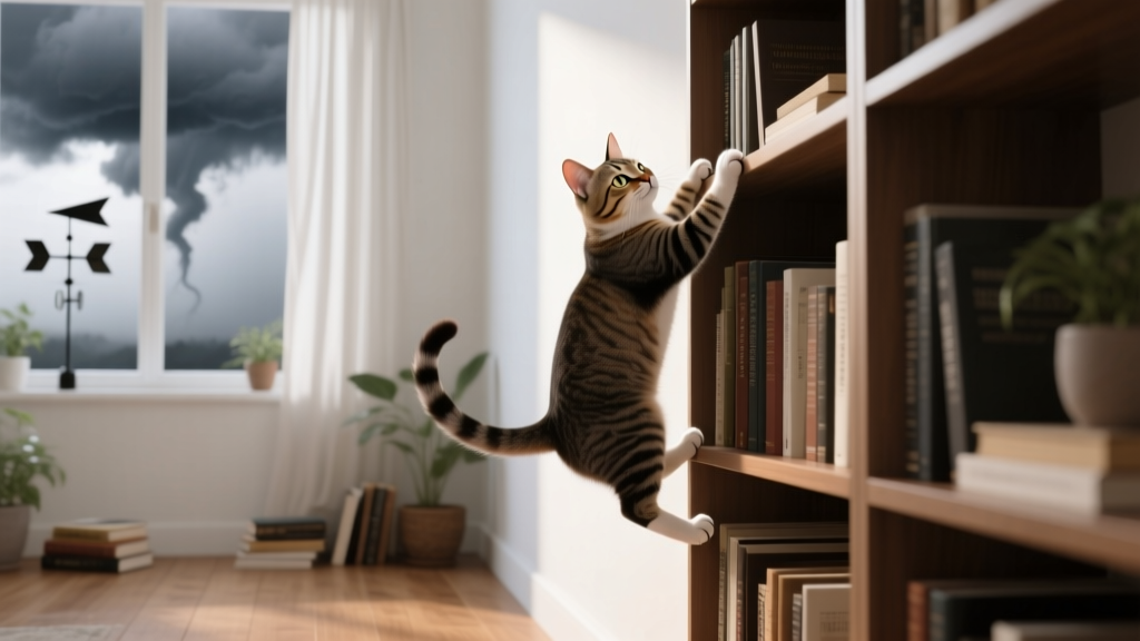 Can Weather Affect Cats Behavior for Climbing? 7 Surprising Atmospheric Triggers That Make Your Cat Scale Bookshelves, Curtains, and Countertops — And How to Redirect It Safely