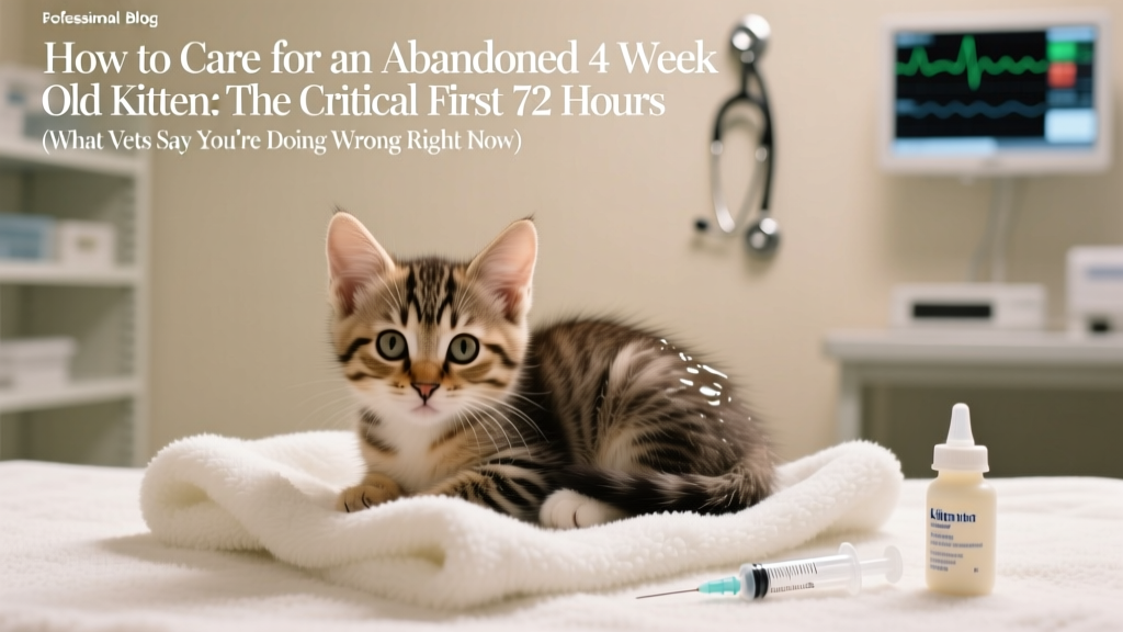 How to Care for an Abandoned 4 Week Old Kitten: The Critical First 72 Hours (What Vets Say You’re Doing Wrong Right Now)