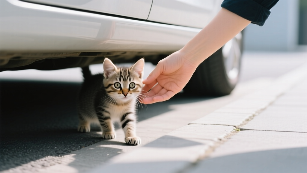 How to Get a Kitten From Under the Car Safely: 7 Calm, Vet-Approved Steps That Prevent Panic, Injury, and Re-hiding — Because Forcing Them Out Makes Everything Worse