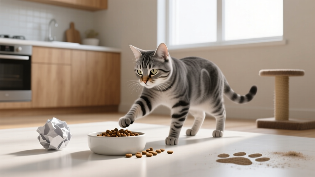 Why Your Cat Ignores Their Dry Food, Buries It, or Eats It Frantically: A Behavior-First Guide to Decoding What Dry Food Really Reveals About Your Cat’s Stress, Instincts, and Trust