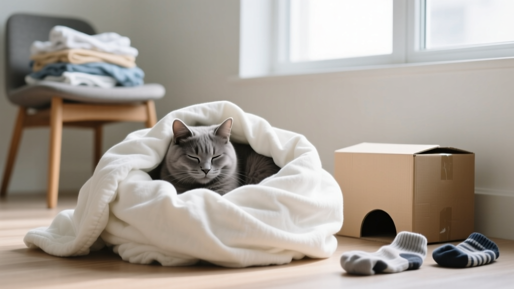 What Is Cat Nesting Behavior for Indoor Cats? 7 Surprising Reasons Your Feline Is Burrowing in Blankets, Boxes, and Your Laundry — Plus When It Signals Stress (Not Just Cuteness)
