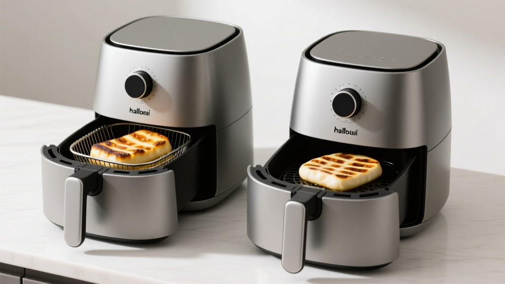 Air-Frying Halloumi: Brine-Soaked vs. Pat-Dried — Brownin...