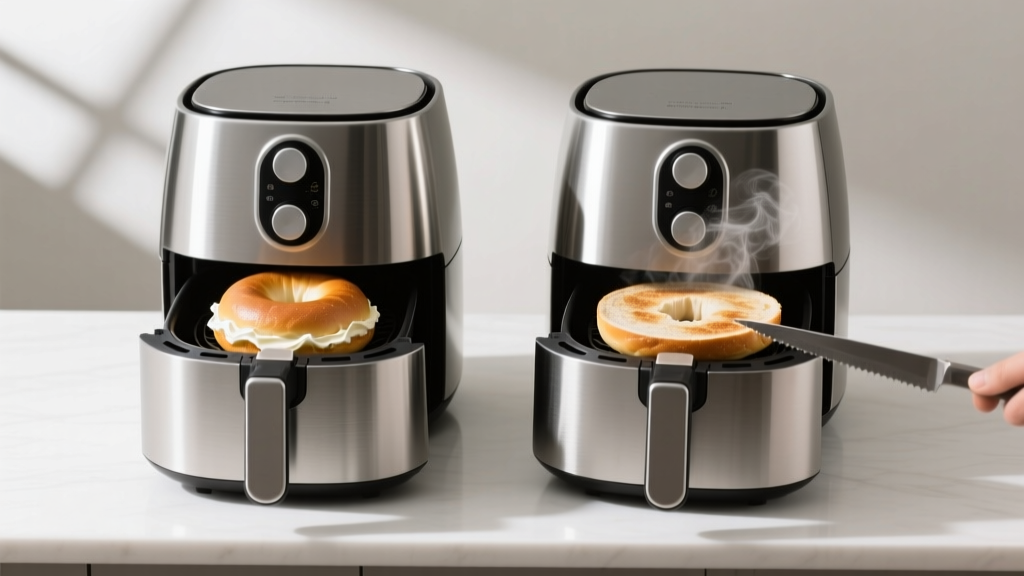 Air Fryer Bagel Toasting: Schmear-Compatible Crust vs. Sl...