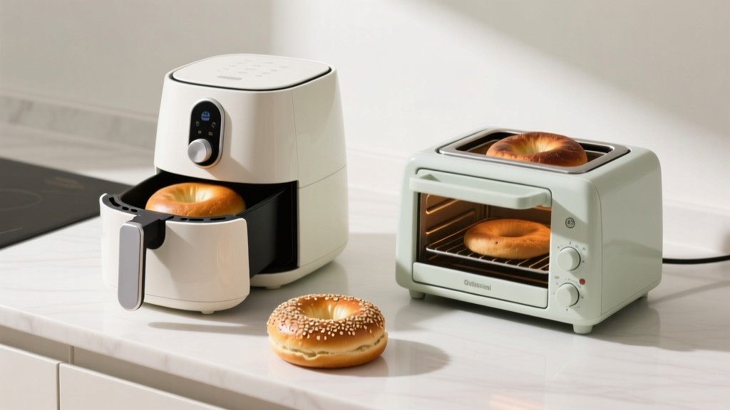 Air Fryer vs. Toaster Oven: Bagel Halves (Everything) — C...
