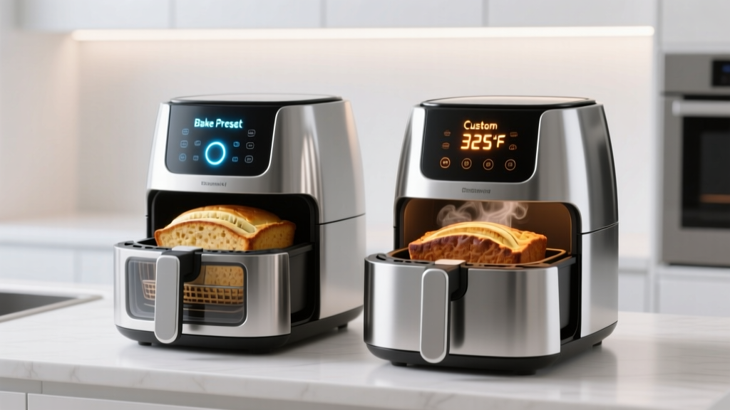 Air Fryer 'Bake' Preset vs. Custom 325°F: Banana Bread Mo...