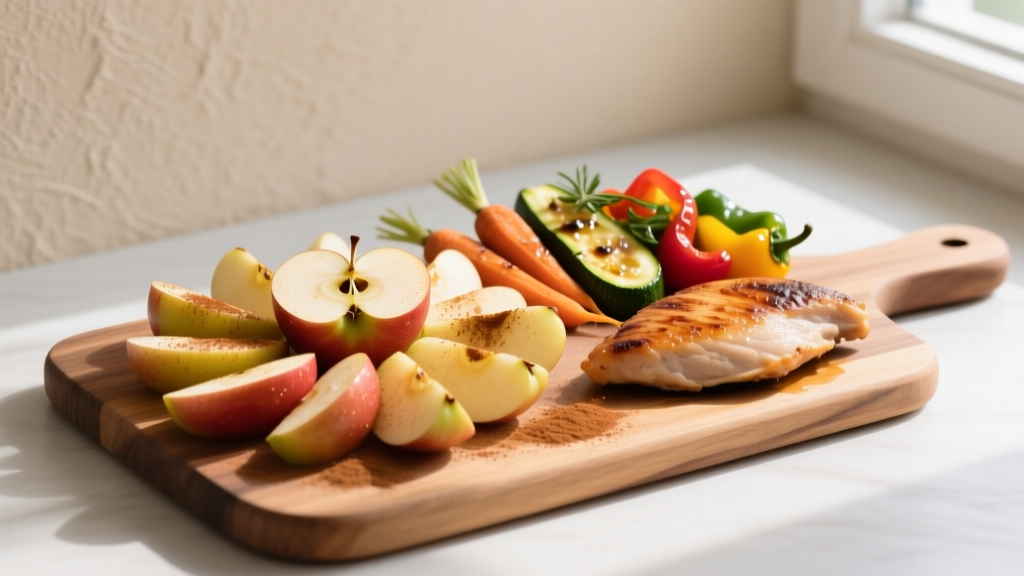 Air-Fried Baked Apple Slices: Cinnamon Distribution, Suga...