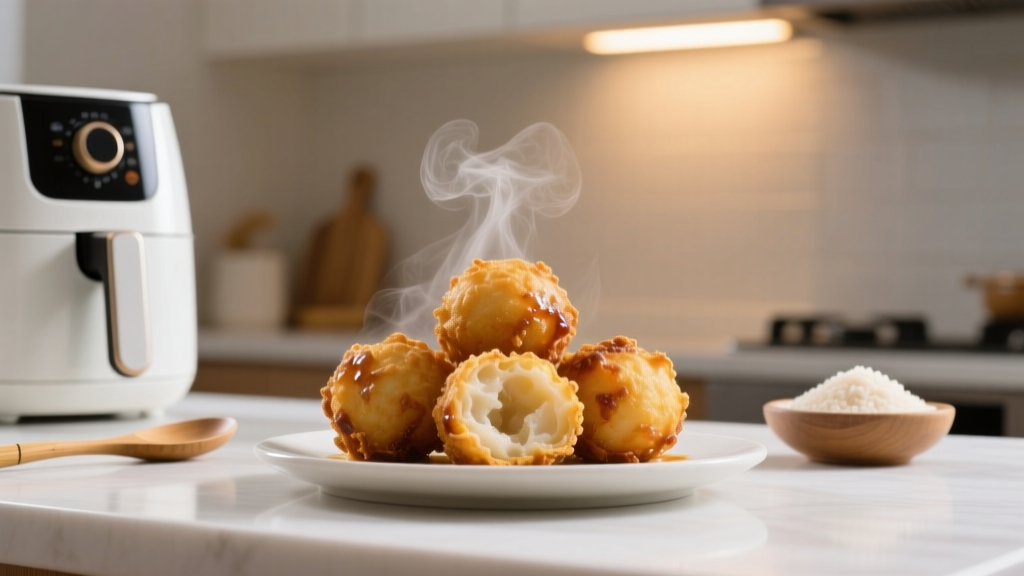 Air Fryer ‘Crispy-Soft’ Mochi Balls: Chewy Center, Crackl...