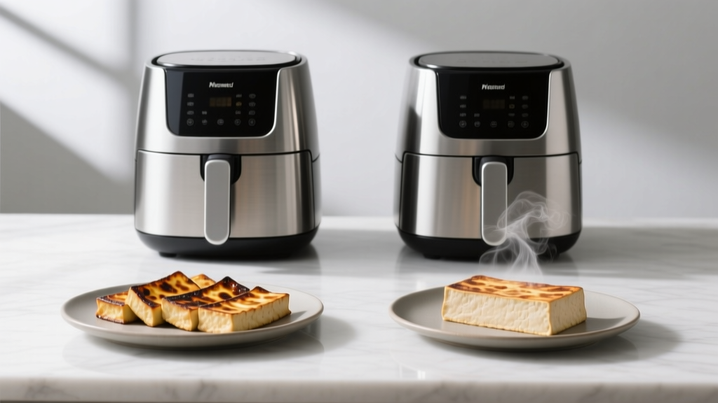 Crispy Tofu Cubes: Pressed 30min vs. Unpressed — Water Co...