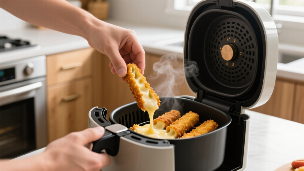 How to Air Fry Frozen Mozzarella Sticks Without Exploding...