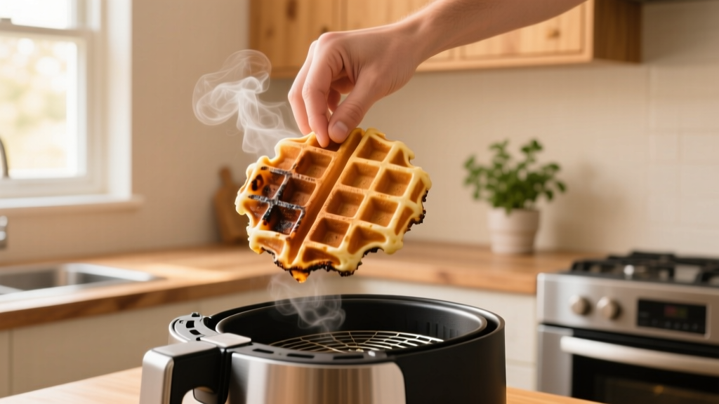 Fixing Air Fryer 'Burnt Bottom, Raw Top' on Frozen Waffle...