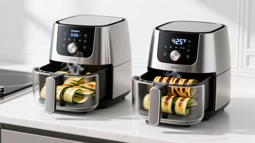 Air Fryer 'Grill' Preset vs. Custom 425°F: Zucchini Ribbo...