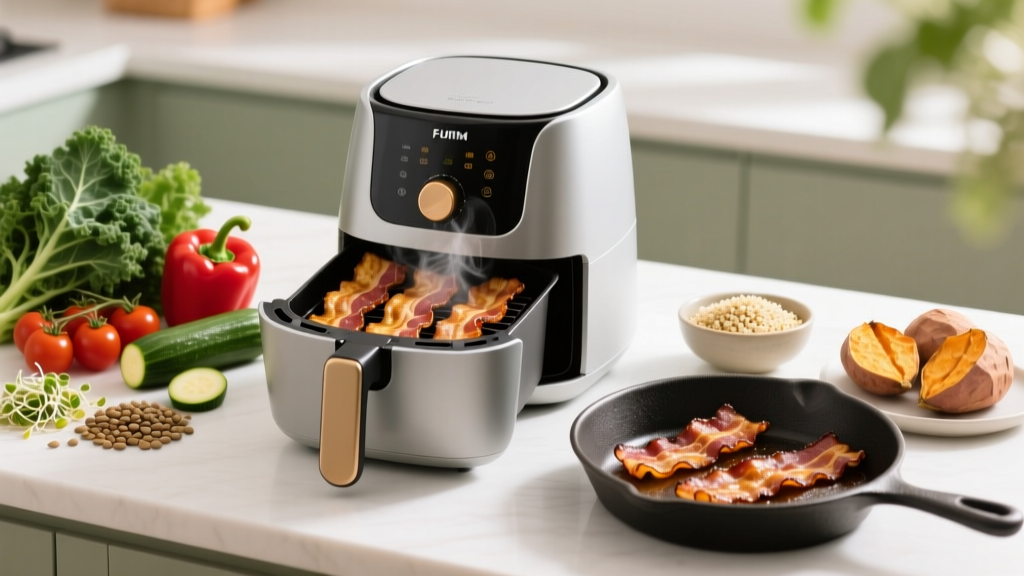 Air-Fried Seitan 'Bacon': Texture, Umami Depth, and Sodiu...
