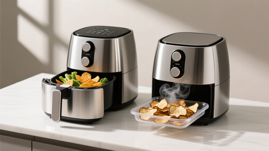 Veggie Chips (Kale, Beet, Sweet Potato): Air Fryer vs. De...