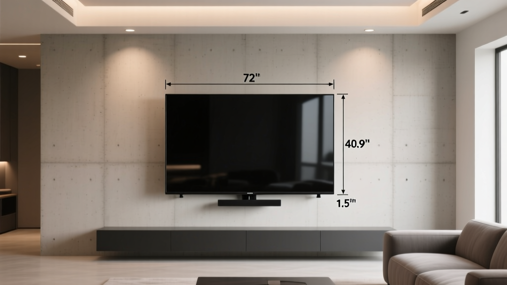 72 Inch TV Dimensions Width Height Fit: The Exact Measurements You Need (Plus Wall Mount & Cabinet Clearance Cheat Sheet)