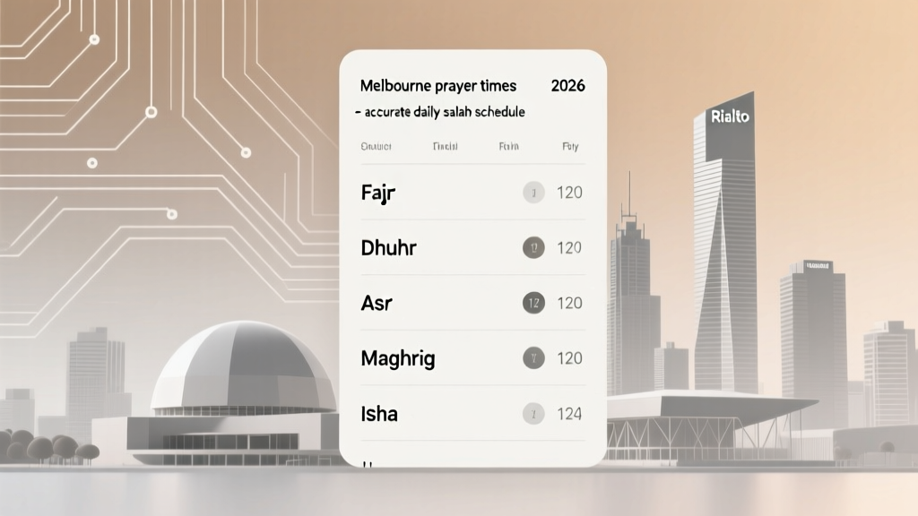 Melbourne Prayer Times 2026: Your Verified Daily Salah Schedule (No Guesswork, No App Glitches — Just Astronomically Accurate Times You Can Trust)