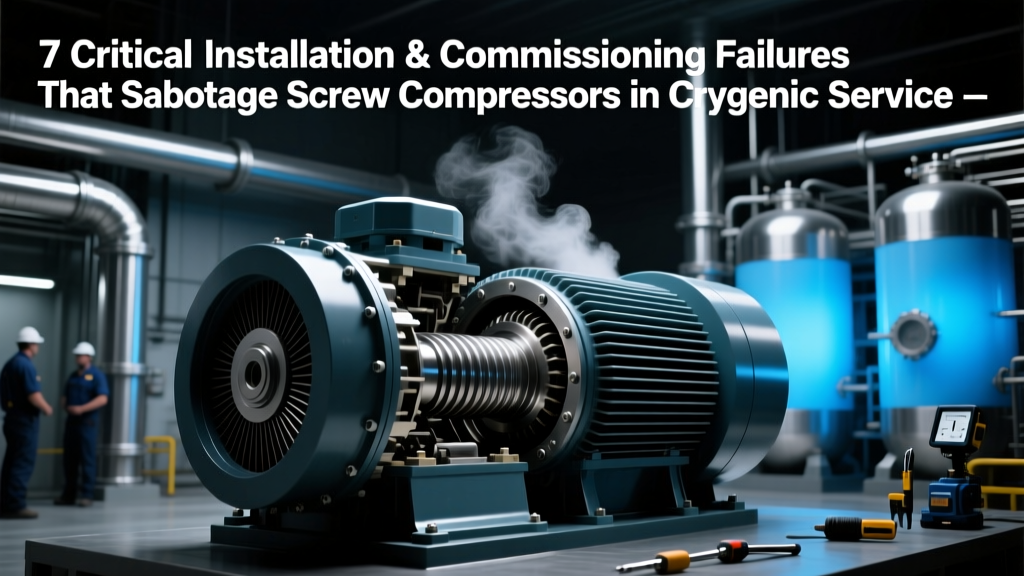 7 Critical Installation & Commissioning Failures That Sabotage Screw Compressors in Cryogenic Service Below −150°C (And How to Prevent Each One Before Startup)