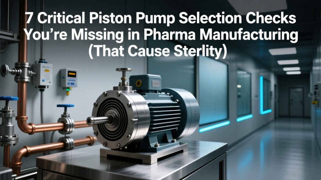 7 Critical Piston Pump Selection Checks You’re Missing in Pharma Manufacturing (That Cause Sterility Failures, Batch Loss, and FDA 483s)