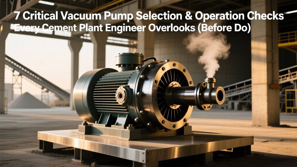 7 Critical Vacuum Pump Selection & Operation Checks Every Cement Plant Engineer Overlooks (Before Downtime Hits Your Kiln Feed or Baghouse Efficiency)