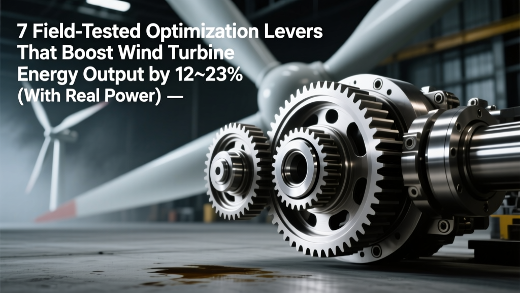 7 Field-Tested Optimization Levers That Boost Wind Turbine Energy Output by 12–23% (With Real Power Curve Calculations, Tool Lists & Safety-Critical Timing)