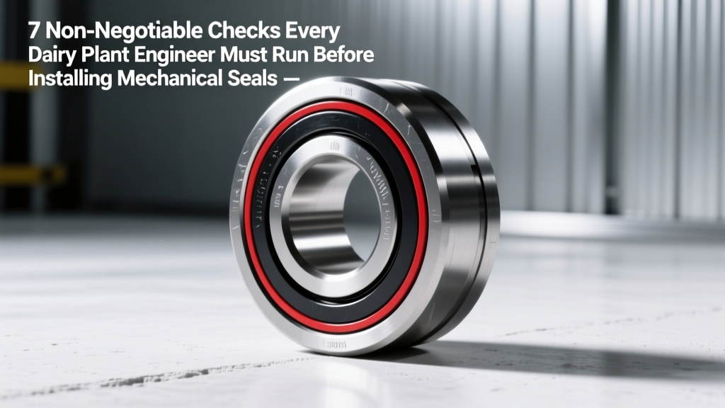 7 Non-Negotiable Checks Every Dairy Plant Engineer Must Run Before Installing Mechanical Seals—Because One Missed Detail Can Cost $28,000 in Downtime, Product Loss, or Regulatory Rejection in Milk, Cheese, Yogurt & Butter Production