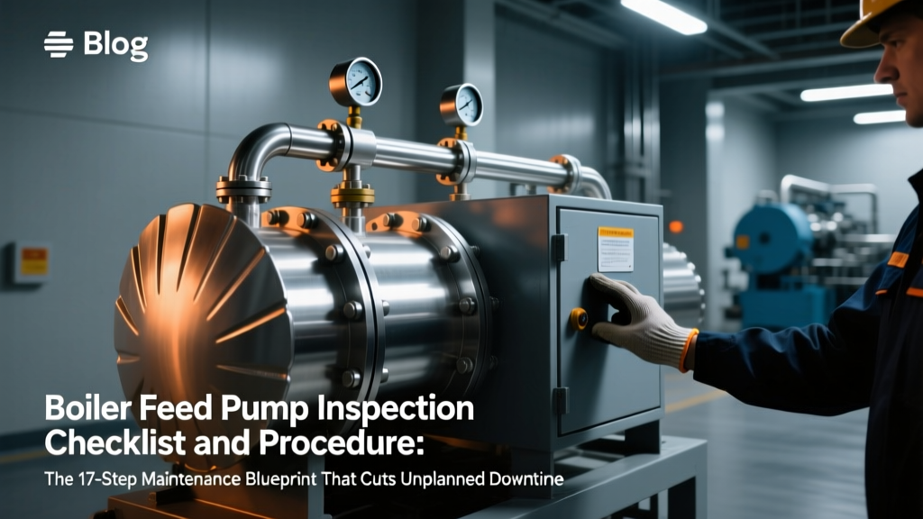 Boiler Feed Pump Inspection Checklist and Procedure: The 17-Step Maintenance Blueprint That Cuts Unplanned Downtime by 63% (and Saves $42K/Year in Repair Costs)