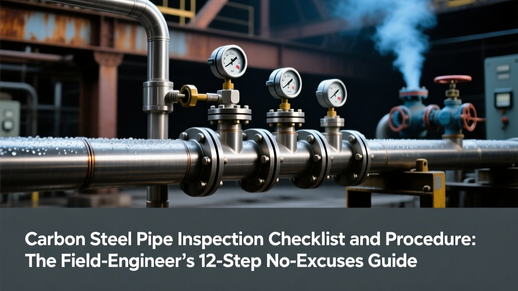 Carbon Steel Pipe Inspection Checklist and Procedure: The Field-Engineer’s 12-Step No-Excuses Guide (With ASME B31.3 Compliance, Real Wear Patterns, and Documentation That Passes Third-Party Audits)