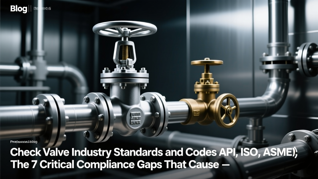 Check Valve Industry Standards and Codes (API, ISO, ASME): The 7 Critical Compliance Gaps That Cause 63% of Field Failures—and How to Close Them Before Your Next Audit