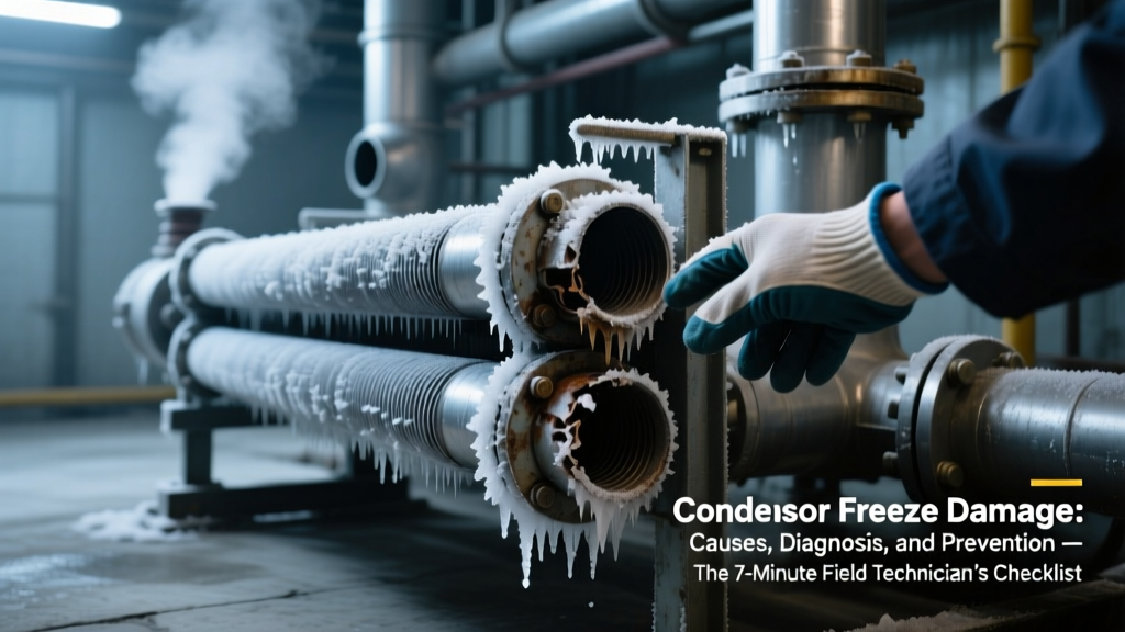 Condenser Freeze Damage: Causes, Diagnosis, and Prevention — The 7-Minute Field Technician’s Checklist (No More Guesswork When Frost Forms on Tubes or Shell)
