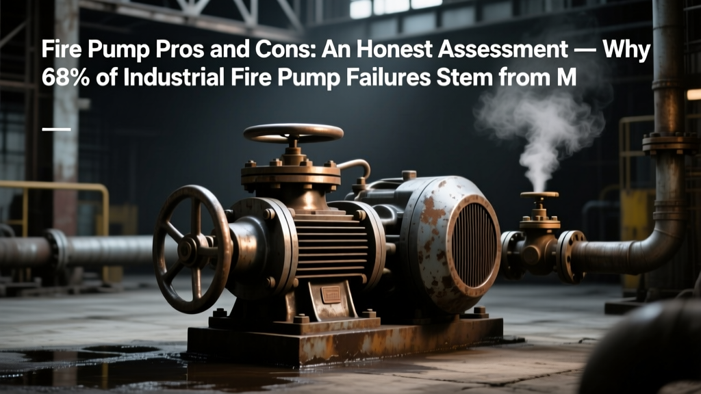 Fire Pump Pros and Cons: An Honest Assessment — Why 68% of Industrial Fire Pump Failures Stem from Misaligned Application (Not Equipment Quality)