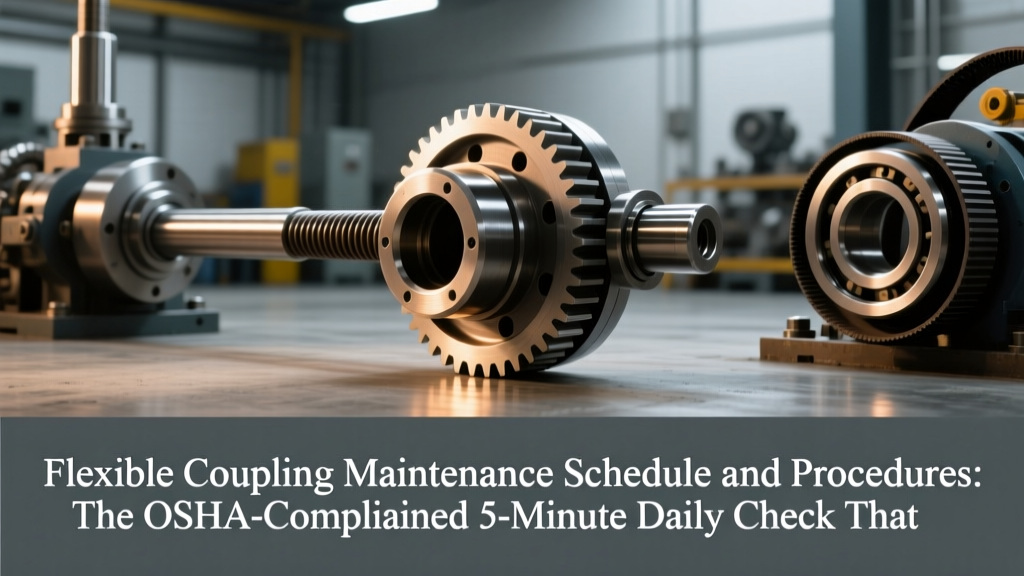 Flexible Coupling Maintenance Schedule and Procedures: The OSHA-Compliant 5-Minute Daily Check That Prevents 73% of Catastrophic Shaft Failures (With ISO 10816-Aligned Inspection Intervals)