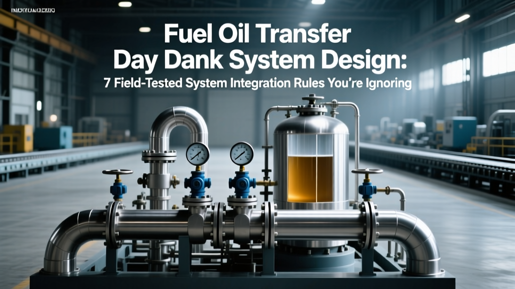 Fuel Oil Transfer and Day Tank System Design: 7 Field-Tested System Integration Rules You’re Ignoring (That Cause 68% of Cold-Start Failures & Filtration Bypasses)
