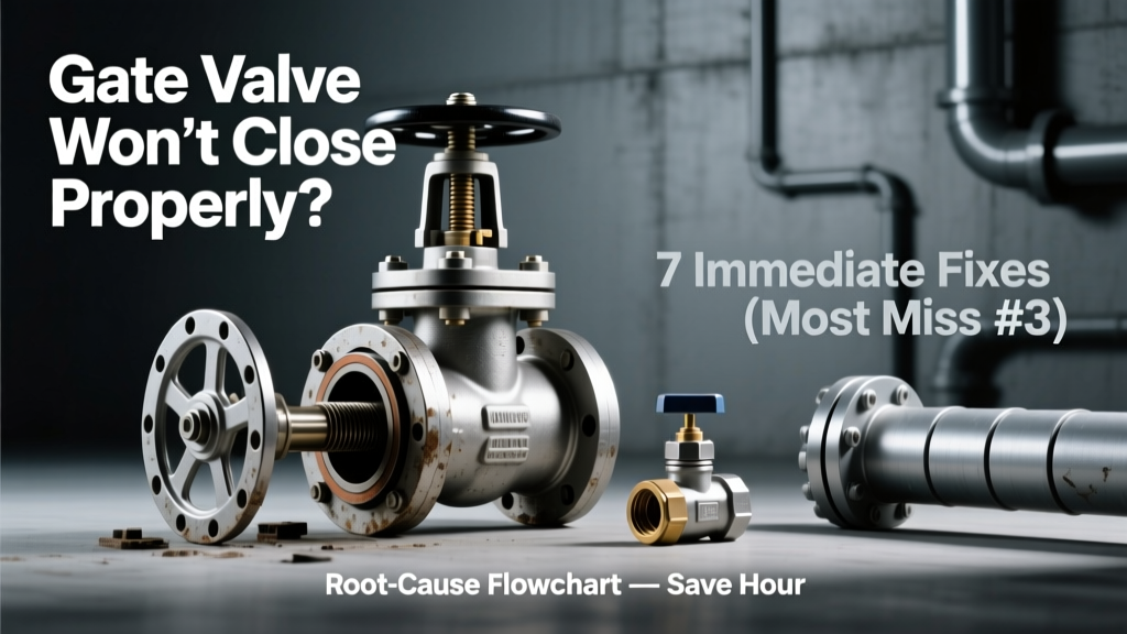 Gate Valve Won't Close Properly? 7 Immediate Fixes (Most Miss #3) + Root-Cause Flowchart — Save Hours of Downtime, Avoid Costly Replacements, and Extend Valve Life by 3–5 Years