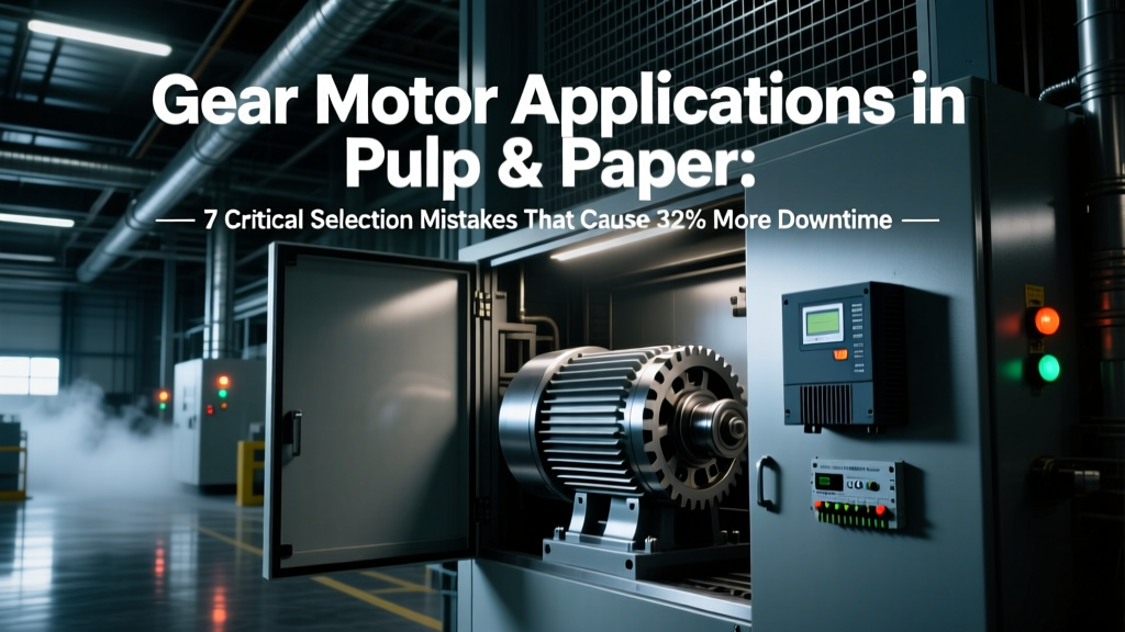 Gear Motor Applications in Pulp & Paper: 7 Critical Selection Mistakes That Cause 32% More Downtime (and How to Avoid Them with ISO 5211-Compliant Mounting, Corrosion-Resistant Materials, and Real-Time Torque Matching)