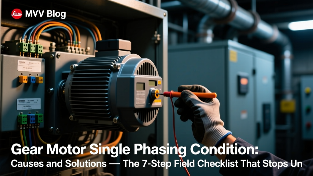 Gear Motor Single Phasing Condition: Causes and Solutions — The 7-Step Field Checklist That Stops Unbalanced Current Before It Burns Out Your Motor (Real-World Tested)