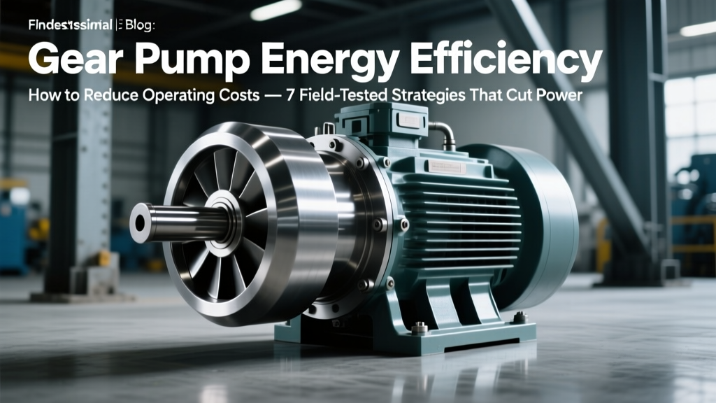 Gear Pump Energy Efficiency: How to Reduce Operating Costs — 7 Field-Tested Strategies That Cut Power Use by 22–41% (Including Real Plant Data, NPSH Fixes, and When NOT to Use a VFD)